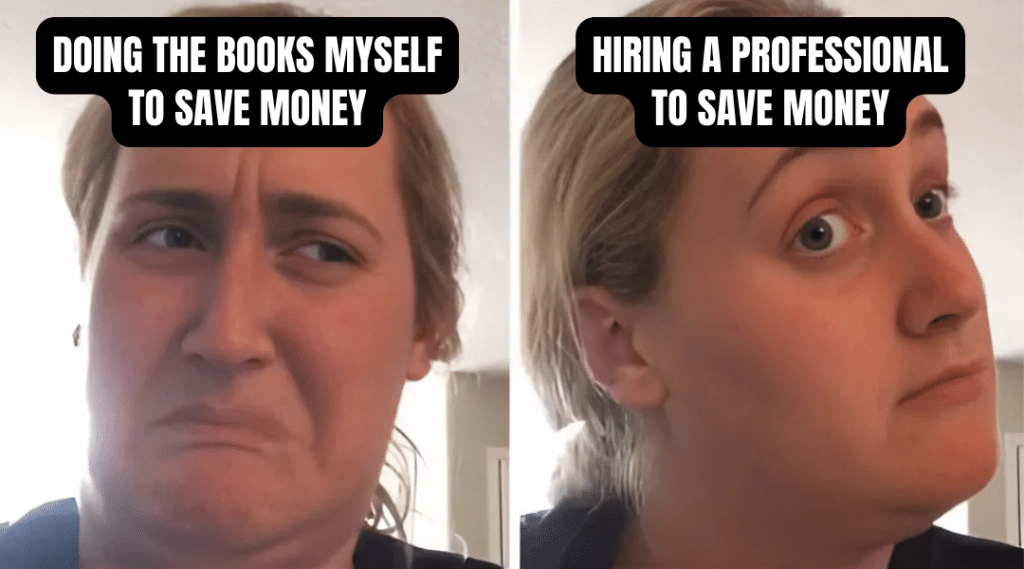 woman wondering: do I need an accountant? And contemplating doing it herself vs hiring a professional